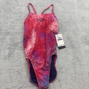 Nike Swim Hydrastrong Women's Size 32 Swimsuit USA Olympic Team NESSE034